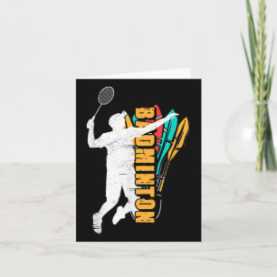 Carte Joueur de badminton _ Volant Raquette _ Badminton