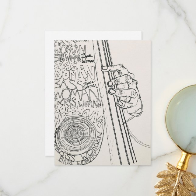 Carte Joueur de bar femme (Devant/Arrière en situation)