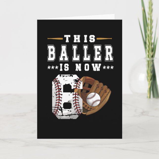 Carte Joueur de baseball 6 Ans Joueur de baseball 6 Ans (Devant)