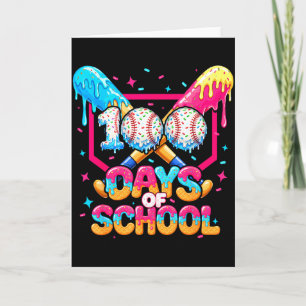 Carte Joueur de baseball de glace de 100 jours d'école p