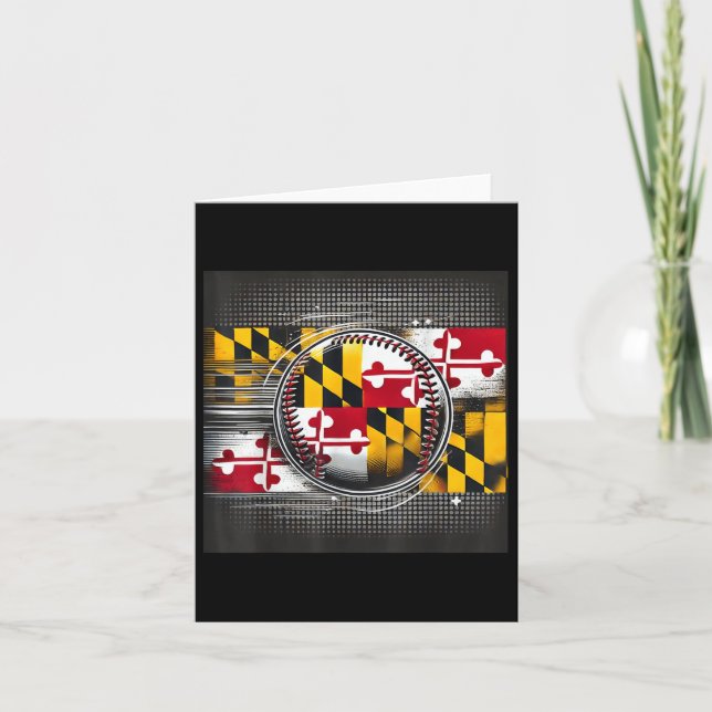 Carte Joueur De Baseball Maryland Conception Avec Drapea (Devant)