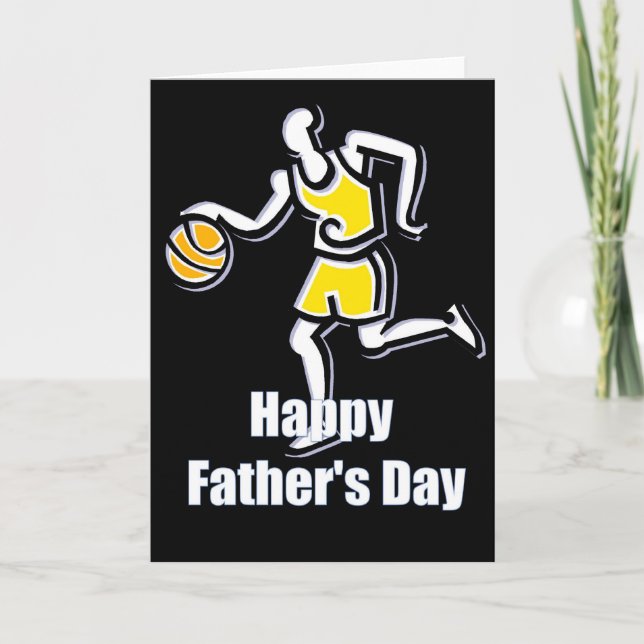 Carte Joueur de basket-ball - Bonne Fête des pères (Devant)