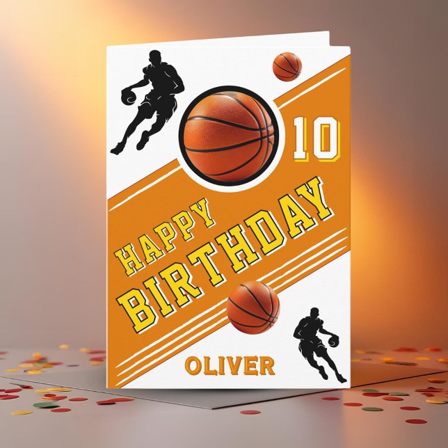 Carte Joueur de basket-ball moderne Thème Anniversaire (Créateur téléchargé)