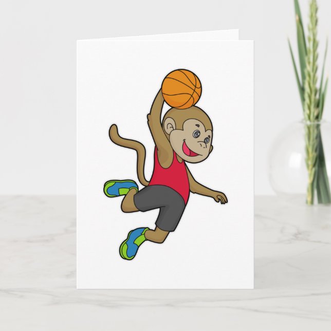 Carte Joueur de basket-ball singe Basket-ball (Devant)
