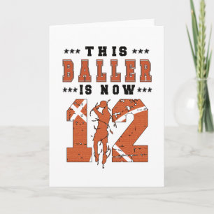 Carte Joueur de basketball 12e anniversaire Garçon 12 an