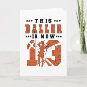 Carte Joueur de basketball 13e anniversaire Garçon 13 an