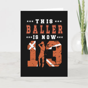 Carte Joueur de basketball 13e anniversaire Garçon 13 an