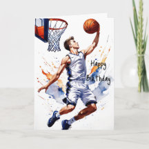 Joueur de basketball éclaboussure aquarelle joyeux
