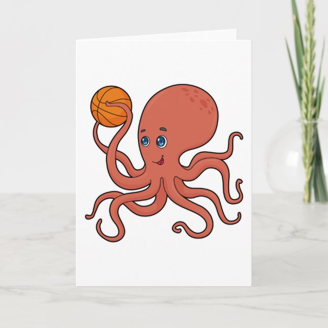 Carte Joueur de basketball pieuvre (Devant)