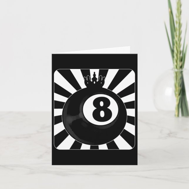 Carte Joueur de billard de billard de piscine de 8 balle (Devant)