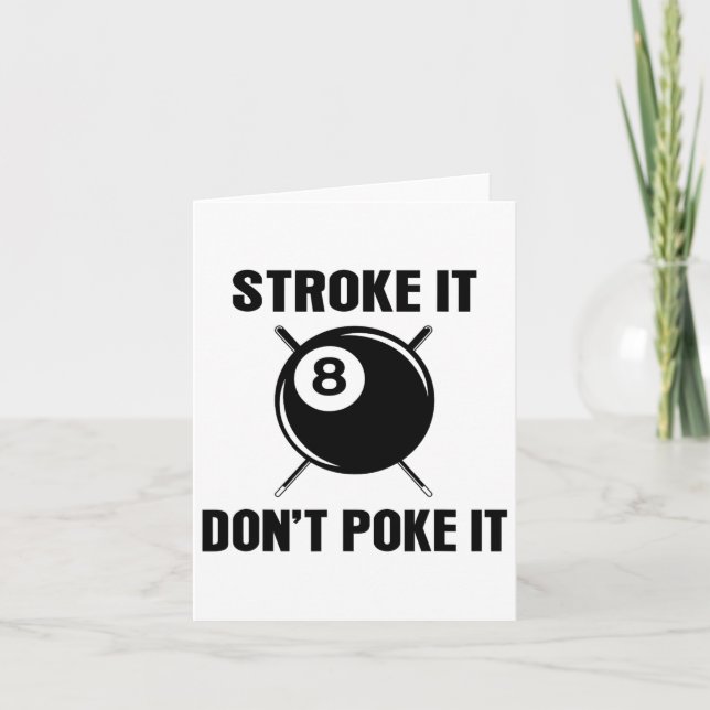 Carte Joueur de billard de billard Snooker Drôle Stroke  (Devant)