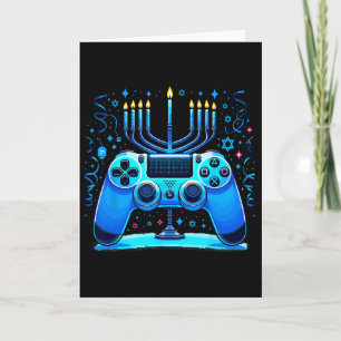 Carte Joueur de console de jeux vidéo juif Hanukkah Chan