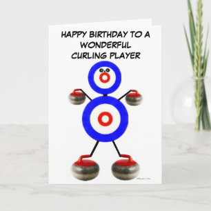 Carte Joueur de curling d'anniversaire