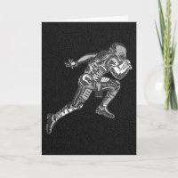 Joueur de football courant Quarterback Noir Argent