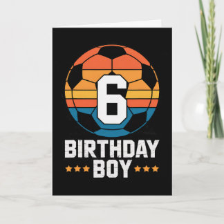 Carte Joueur de football de 6 ans 6ème anniversaire pour