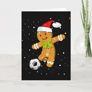 Carte Joueur de football de Noël au pain d'épice