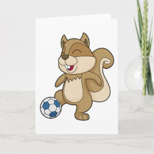 Carte Joueur de football écureuil