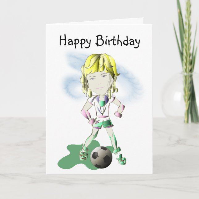 Carte Joueur de football féminin Art (Devant)