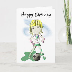Carte Joueur de football féminin Art
