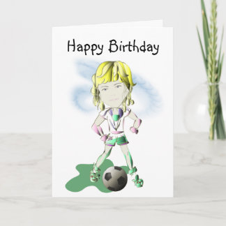 Carte Joueur de football féminin Art