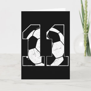 Carte Joueur de football garçon 11 ans anniversaire 11 a