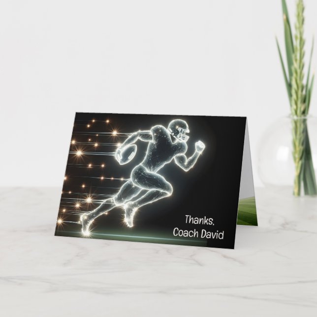 Carte Joueur De Football Pour Coach Merci (Devant)