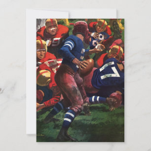 Carte Joueur de football vintage quarterback dans un mat