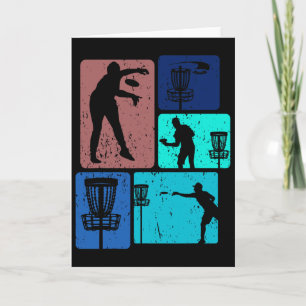 Carte Joueur de golf à disque drôle Cool disque volant S