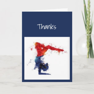 Carte Joueur de Gymnastique Appréciation Merci