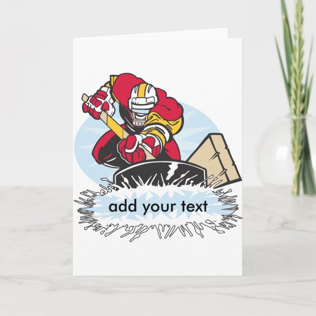 Carte Joueur de hockey fait sur commande (Devant)