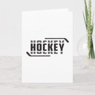Carte Joueur de hockey sur glace Stick Puck Team Drôle I