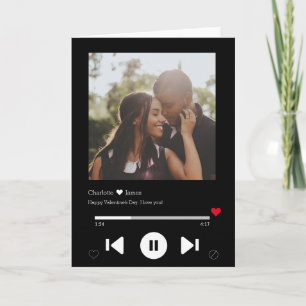 Carte Joueur de musique personnalisé Valentines Photo
