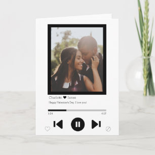 Carte Joueur de musique personnalisé Valentines Photo