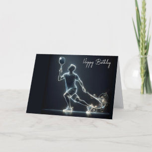 Carte Joueur de Neon Pickleball pour Anniversaire