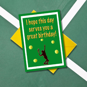 Carte Joueur De Tennis Je Espère Vous Sert Un Grand Anni