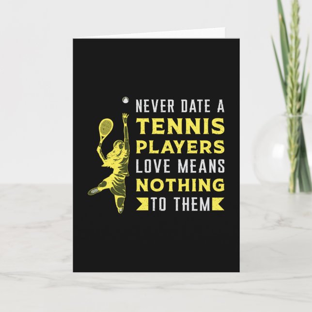 Carte Joueur de tennis Match Racket Sports Court Drôle C (Devant)