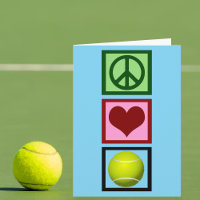 Joueur de tennis Peace Love Anniversaire