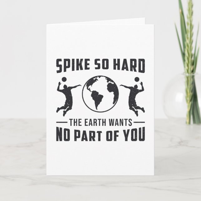 Carte Joueur de volley-ball Spike So Hard Volleyball cad (Devant)