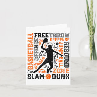 Carte Joueur d'esquisse Slam Dunk Typographie Word Art V