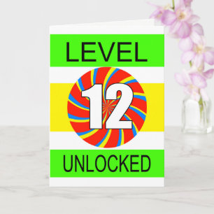 Carte Joueur d'ordinateur du 12e anniversaire