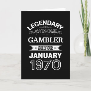 Carte Joueur Janvier 1970 50e anniversaire Cadeau