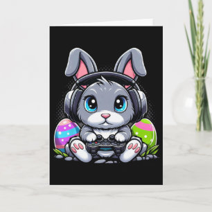 Carte Joueur Joyeux Jour de Pâques Oeuf Lapin Amusant Ga