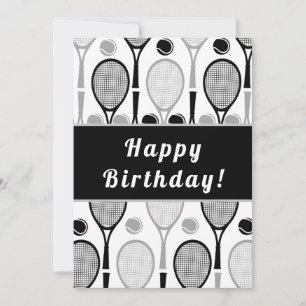 Carte Joueur moderne de tennis noir et gris entraîneur A