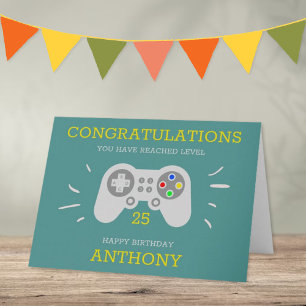 Carte Joueur moderne n'importe quel âge Anniversaire