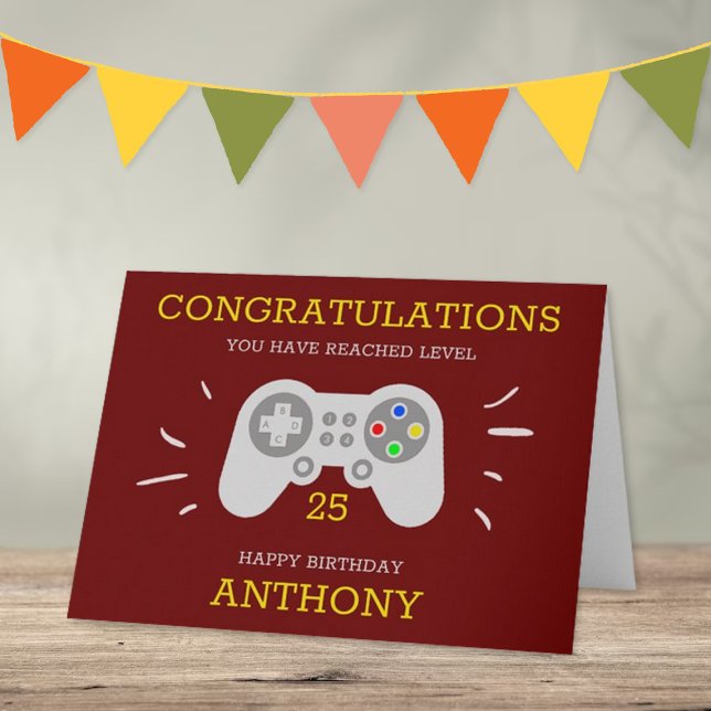 Carte Joueur moderne n'importe quel âge Anniversaire (Créateur téléchargé)