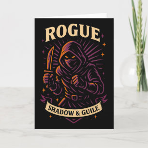 Carte Joueur Rpg Rogue D20 Dés Fou Geek Hommes Femmes En