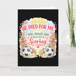 Carte Joueuse de football de Pâques Jésus ressuscité Rés