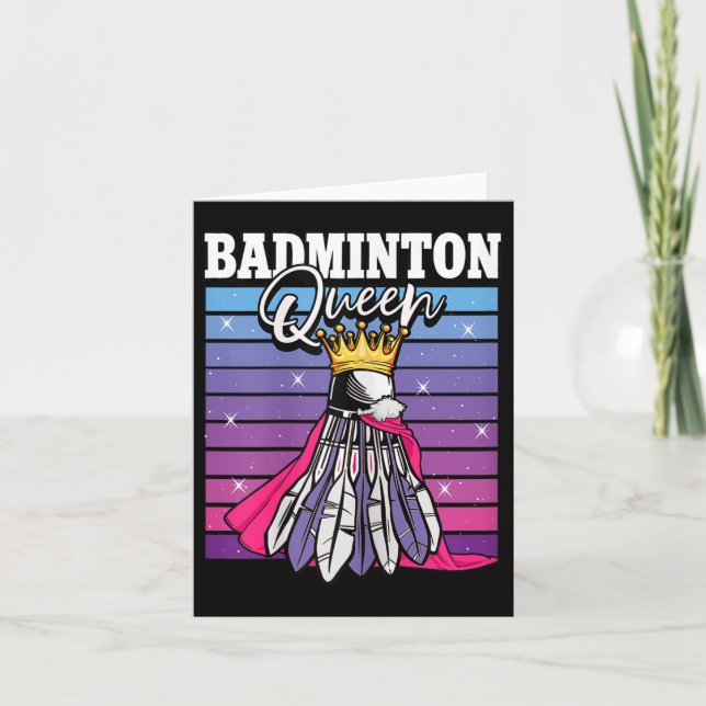 Carte Joueuse de volant Reine de badminton  (Devant)
