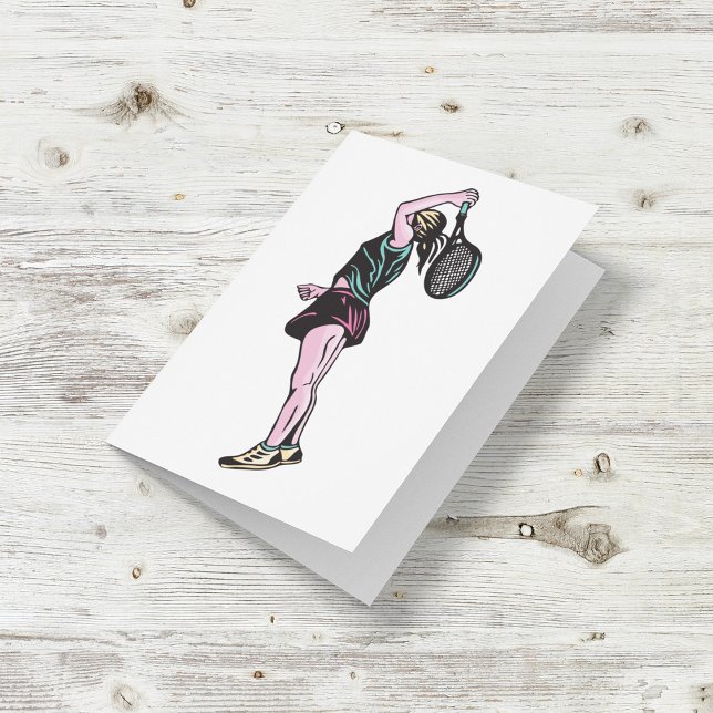 Carte Joueuse féminine de tennis (Créateur téléchargé)