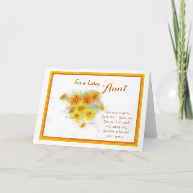 Carte Jour affectueux de tante mère (Devant)